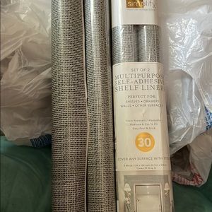 Self adhesive shelf/drawer liners